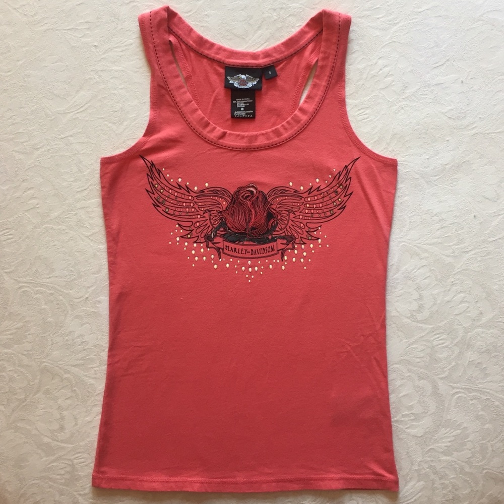 Harley Davidson🔥Coral Racerback Tank